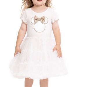 BRAND NEW Minnie Mouse Toddler Girls' Bow Tutu Dress with Short Sleeves, Size 3T